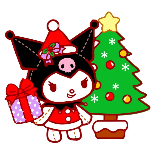 😍 Эмодзи «Kuromi Xmas ×» для Telegram