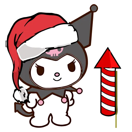 😁 Эмодзи «Kuromi Xmas ×» для Telegram