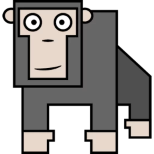 🦍 Стикер «Квадротные Square animals» для Telegram