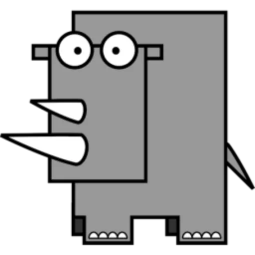 🦏 Стикер «Квадротные Square animals» для Telegram