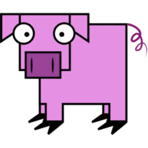 🐖 Стикер «Квадротные Square animals» для Telegram