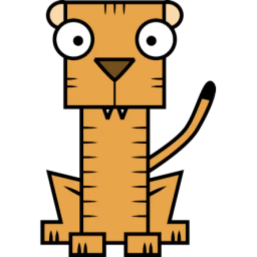 🐅 Стикер «Квадротные Square animals» для Telegram