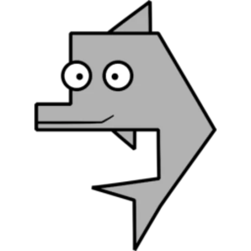 🐬 Стикер «Квадротные Square animals» для Telegram