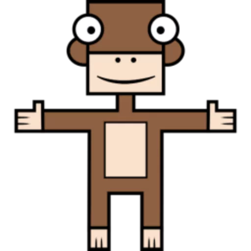 🐒 Стикер «Квадротные Square animals» для Telegram