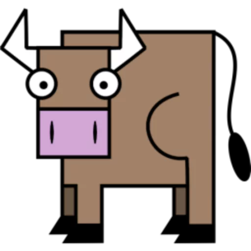 🐂 Стикер «Квадротные Square animals» для Telegram