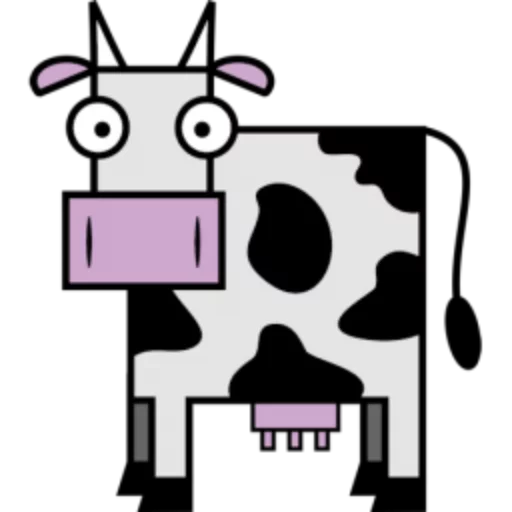 🐮 Стикер «Квадротные Square animals» для Telegram