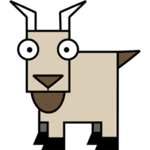 🐐 Стикер «Квадротные Square animals» для Telegram