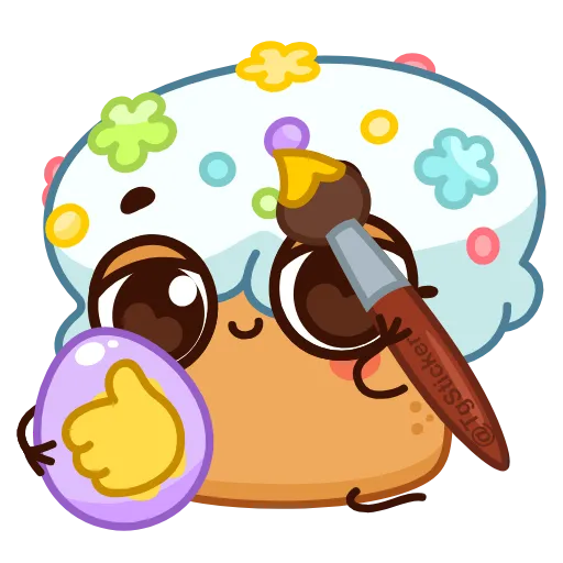 🎨 Эмодзи «Куличик К Пасхе» для Telegram