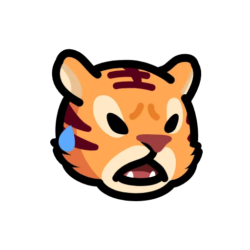 😥 Эмодзи «LIHKG Tiger» для Telegram