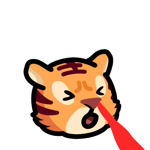 🩸 Эмодзи «LIHKG Tiger» для Telegram