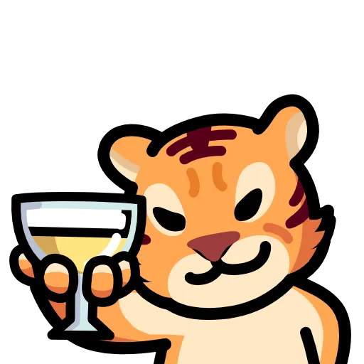 🥂 Эмодзи «LIHKG Tiger» для Telegram