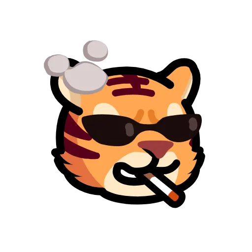 😎 Эмодзи «LIHKG Tiger» для Telegram