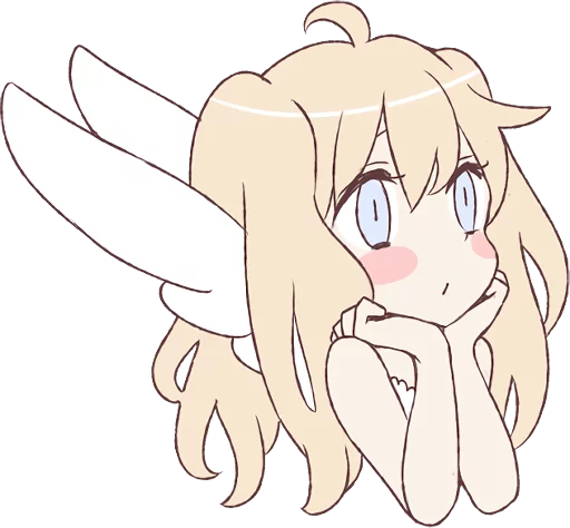 😗 Стикер «An angel of a girl» для Telegram