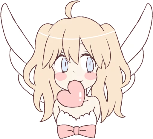 😍 Стикер «An angel of a girl» для Telegram