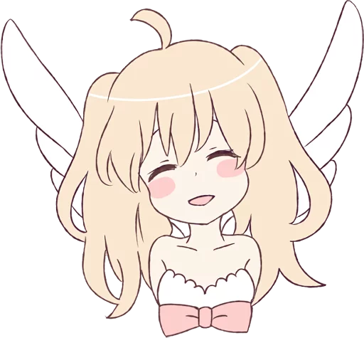 😄 Стикер «An angel of a girl» для Telegram