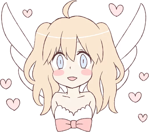 😊 Стикер «An angel of a girl» для Telegram