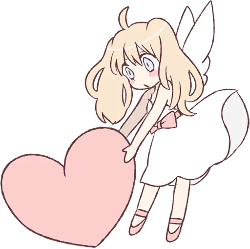 ❤ Стикер «An angel of a girl» для Telegram