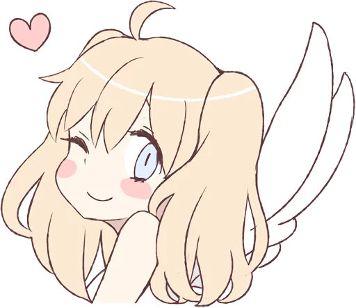 😘 Стикер «An angel of a girl» для Telegram