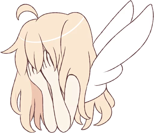 😳 Стикер «An angel of a girl» для Telegram