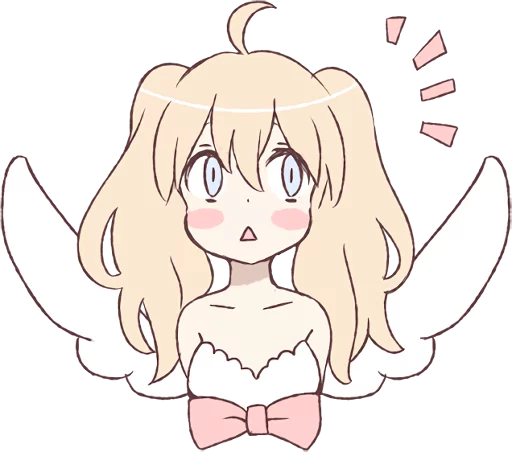 🤔 Стикер «An angel of a girl» для Telegram