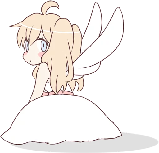 😔 Стикер «An angel of a girl» для Telegram