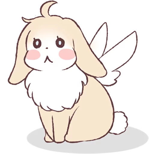 🐰 Стикер «An angel of a girl» для Telegram