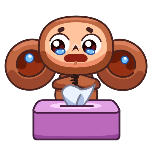 😭 Эмодзи «Чебурашка» для Telegram