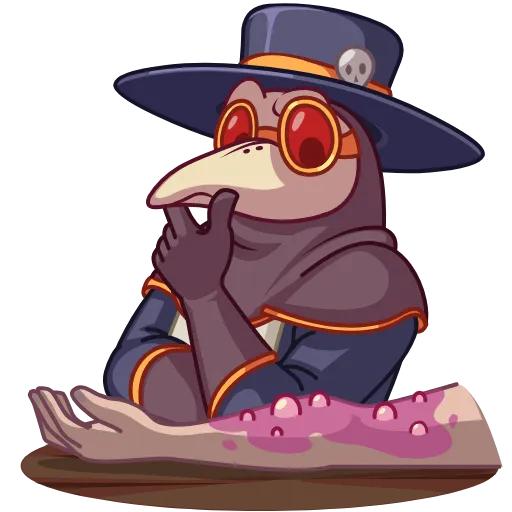 🤔 Эмодзи «Чумной доктор (Plague doc)» для Telegram