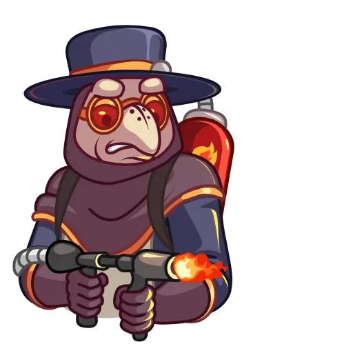 😡 Эмодзи «Чумной доктор (Plague doc)» для Telegram