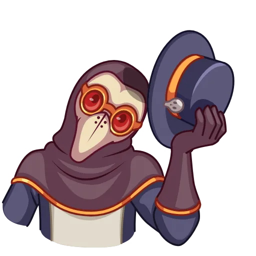 😄 Эмодзи «Чумной доктор (Plague doc)» для Telegram