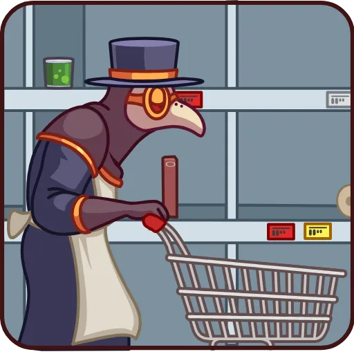 😵‍💫 Эмодзи «Чумной доктор (Plague doc)» для Telegram