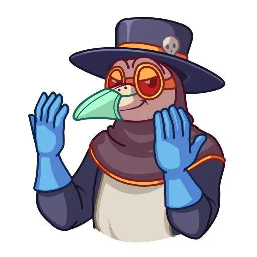 😬 Эмодзи «Чумной доктор (Plague doc)» для Telegram