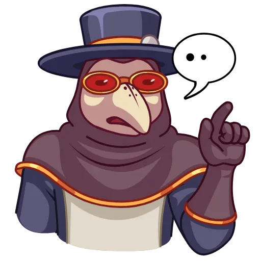🤔 Эмодзи «Чумной доктор (Plague doc)» для Telegram