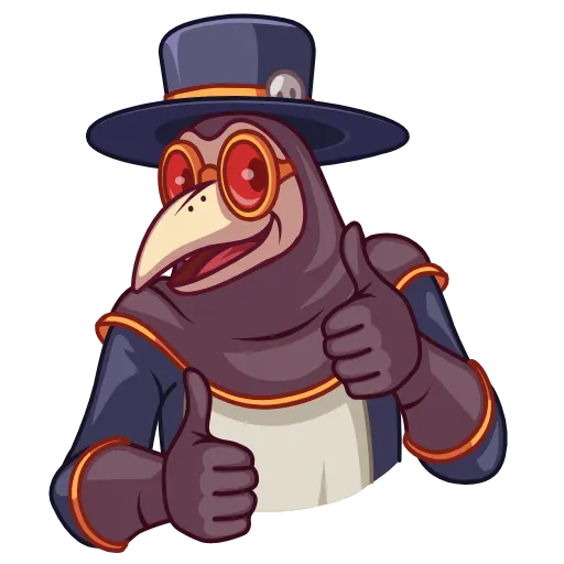 👍 Эмодзи «Чумной доктор (Plague doc)» для Telegram