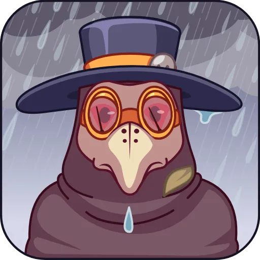😰 Эмодзи «Чумной доктор (Plague doc)» для Telegram