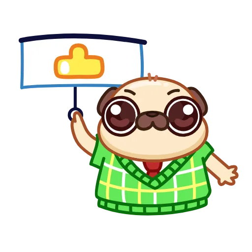 👍 Эмодзи «Мопсик» для Telegram