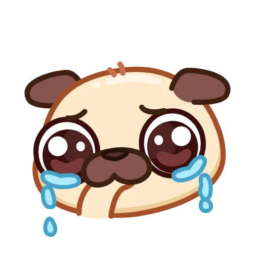 😭 Эмодзи «Мопсик» для Telegram