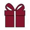 🎁 Эмодзи «Темно-красные буквы и иконки» для Telegram
