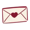 ✉️ Эмодзи «Темно-красные буквы и иконки» для Telegram