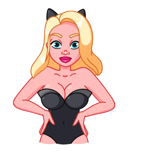 💪 Эмодзи «Lady Cat» для Telegram