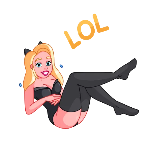 Эмодзи Lady Cat для Telegram — скачать