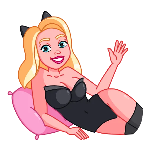 👋 Эмодзи «Lady Cat» для Telegram