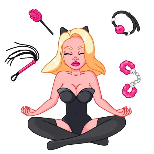 🧘‍♀️ Эмодзи «Lady Cat» для Telegram