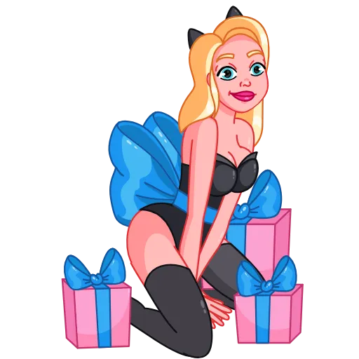 🎁 Эмодзи «Lady Cat» для Telegram