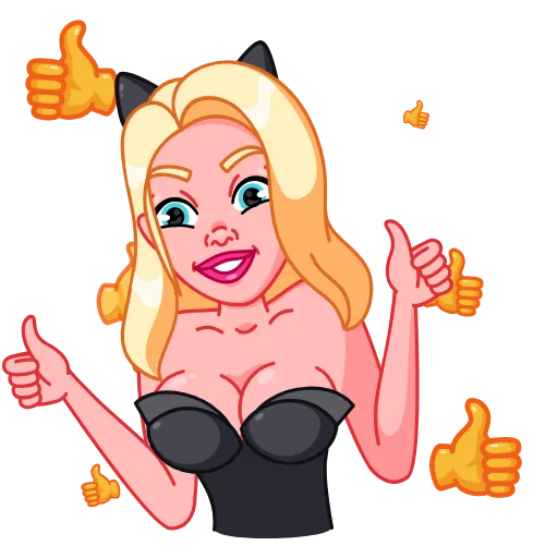 👍 Эмодзи «Lady Cat» для Telegram