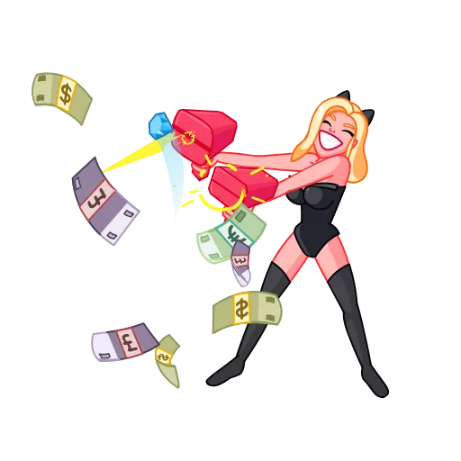 🤑 Эмодзи «Lady Cat» для Telegram