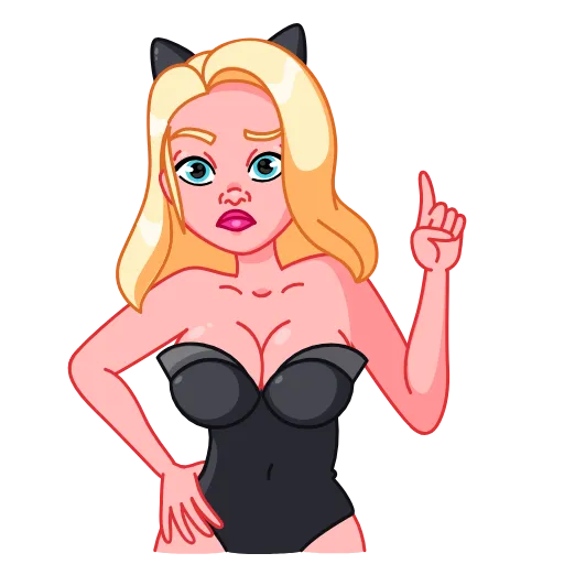 ☝️ Эмодзи «Lady Cat» для Telegram