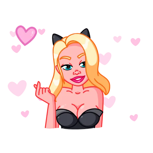 😘 Эмодзи «Lady Cat» для Telegram