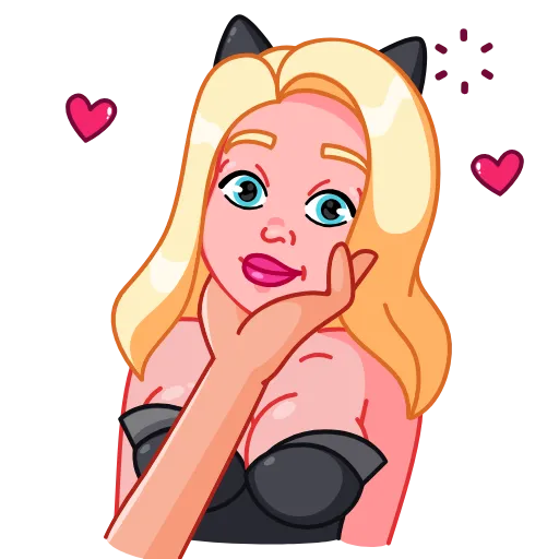 🤗 Эмодзи «Lady Cat» для Telegram
