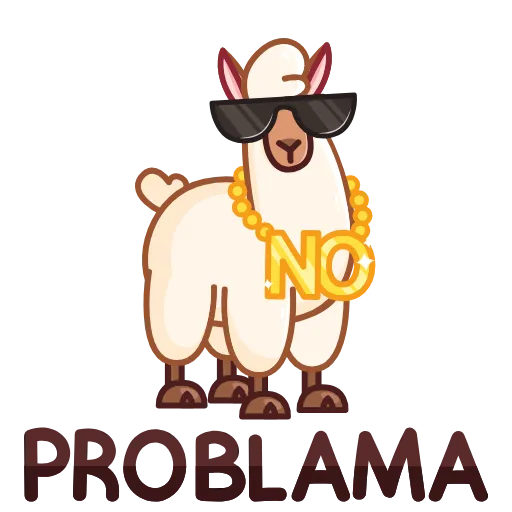 😎 Эмодзи «Лама» для Telegram